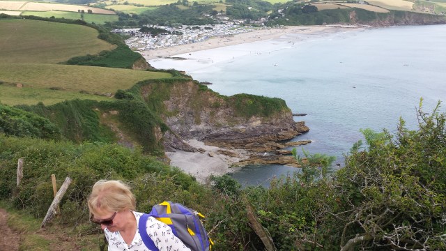 Pentewan Sands from the cliff top